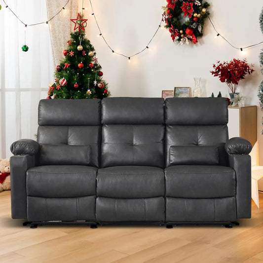 Power Reclining Sofa with Heat and Massage, Electric Reclining Couch with Extended Footrest, Wall Hugger Recliner, Customized