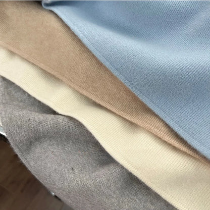 Solid Sweater Women Half Turtleneck Knitted Pullovers Harajuku Korean 2025 Soft Warm Knitwear Autumn Winter Fashion Slim Jumpers