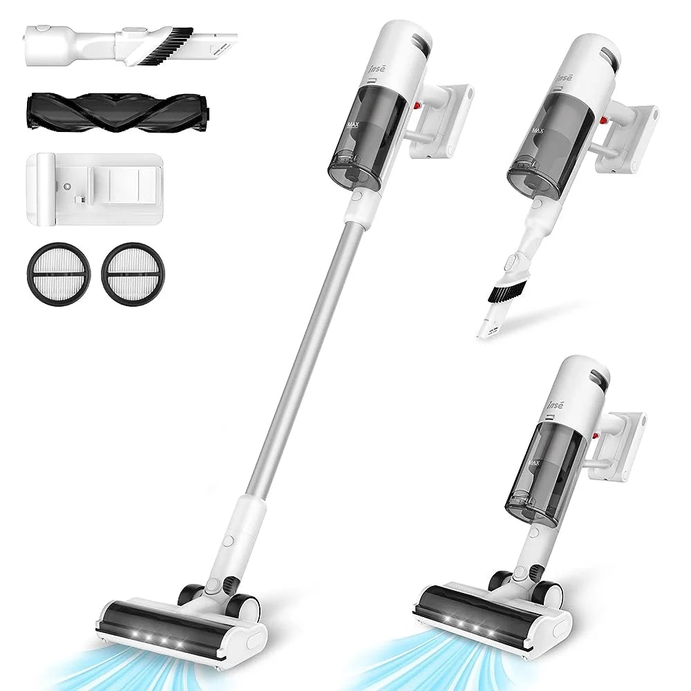 INSE V120 Cordless Vacuum Cleaner 30Kpa Suction for Effective Cleaning 60 minutes Long Runtime with LED Display Wireless Cleaner