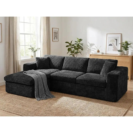 105" Boneless Couches for Living Room, Sectional Couches Modular Sofa with L-Shaped Chaise, Memory Foam Comfy Cloud，Customized