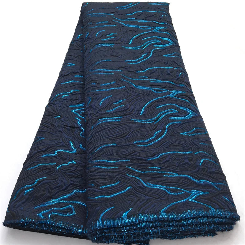 White Luxury African Jacqurad Lace Fabric 2025 Newest Nigerian Brocade Lace Fabric for Evening Prom Luxury Women Dresses Sewing