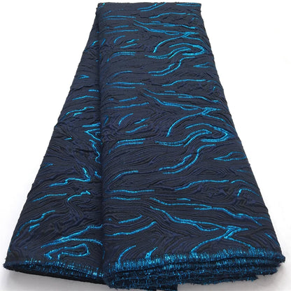 White Luxury African Jacqurad Lace Fabric 2025 Newest Nigerian Brocade Lace Fabric for Evening Prom Luxury Women Dresses Sewing