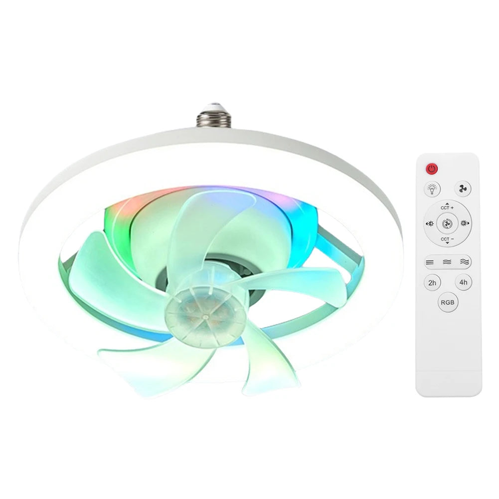 Modern Ceiling Fan with LED Light Remote Control Silent Ceiling Fan for Bedroom Living Room Kitchen