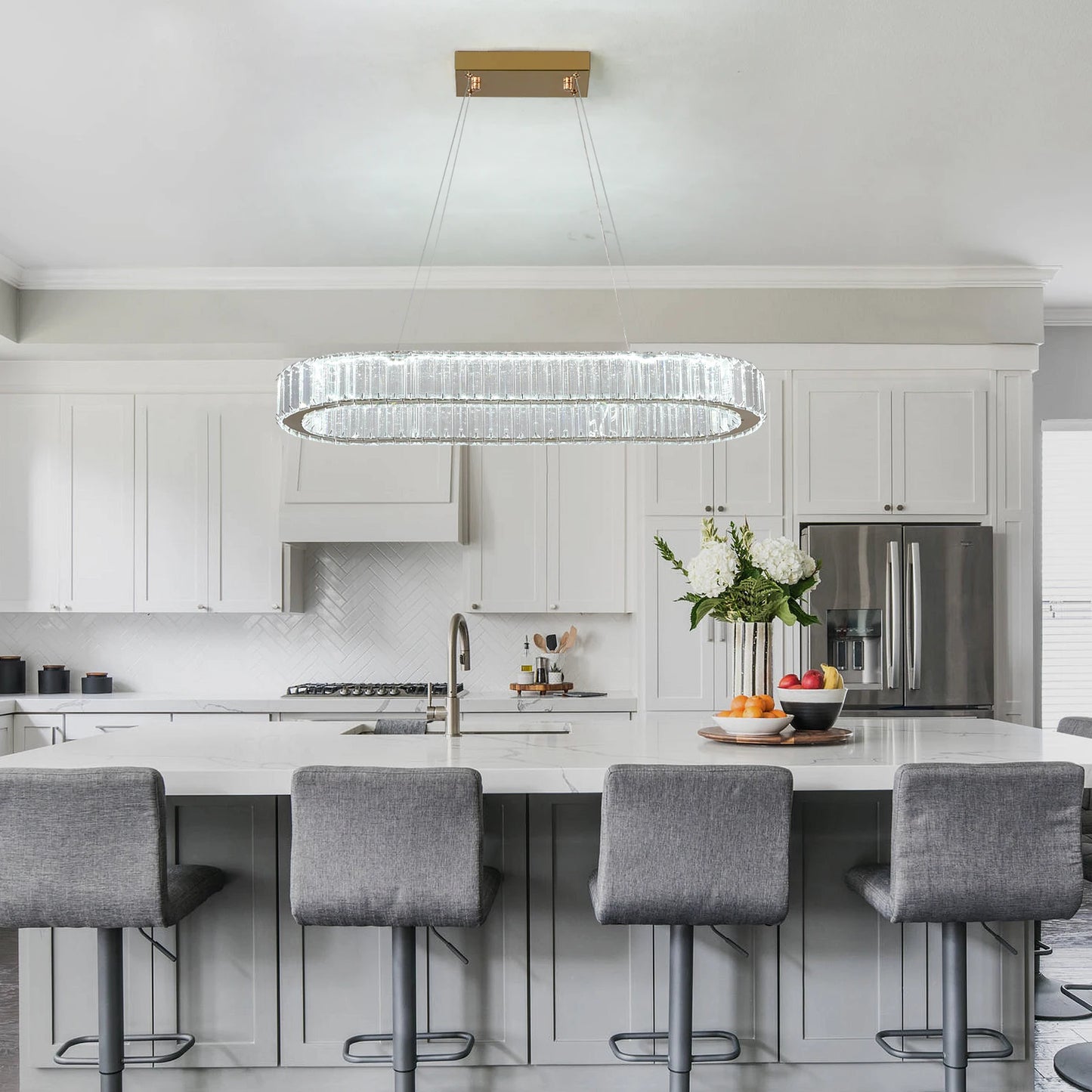 Modern Crystal Ceiling Chandeliers Living Room Bedroom Lighting Fixture Changeable Restaurant Home Decora Pendant Lights Lustres