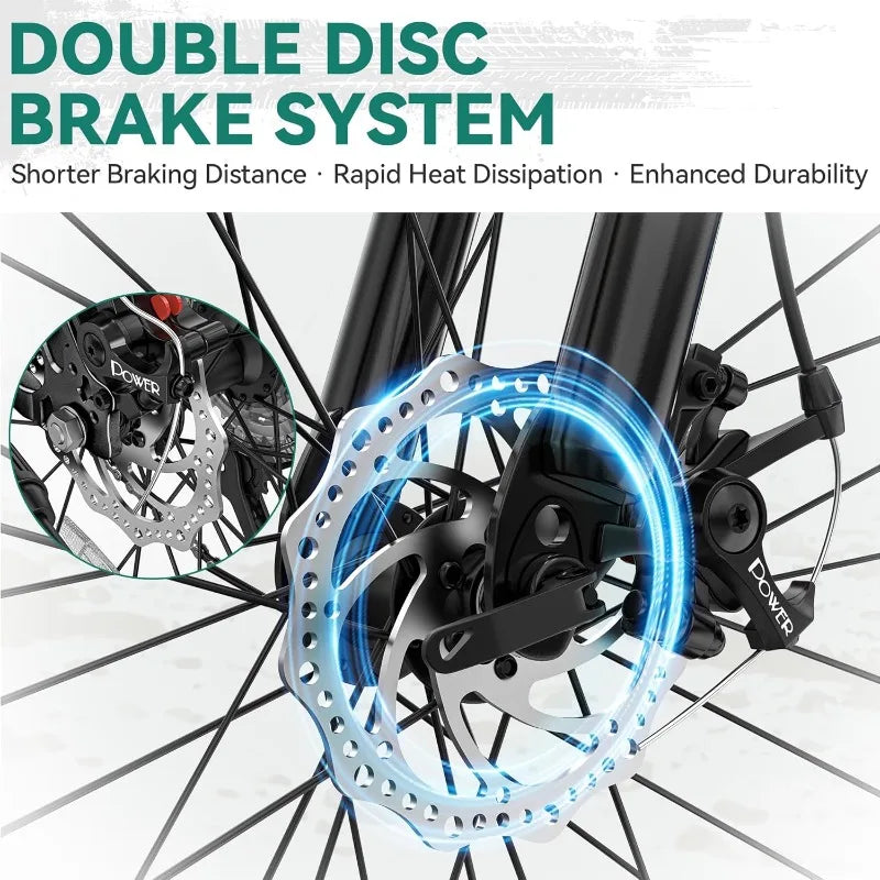 YITAHOME 26 Inch Mountain Bike for Men Women, 21-Speed Adult Bicycle, Double Disc Brake, Front Suspension Fork