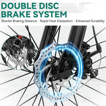 YITAHOME 26 Inch Mountain Bike for Men Women, 21-Speed Adult Bicycle, Double Disc Brake, Front Suspension Fork