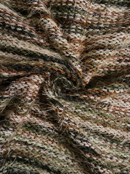 Women's Y2K Drop Shoulder Striped Cardigan, Loose-Fitting Knit Sweater with Buttons, Fall & Winter Fashion, Casual Style