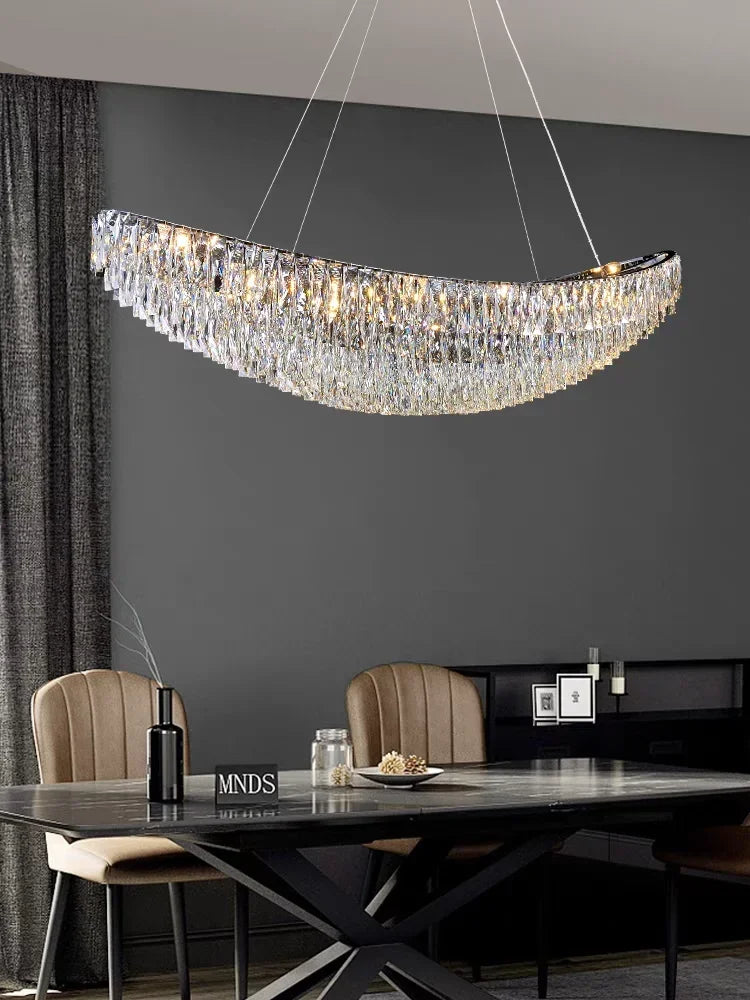 Modern Crystal Ceiling Chandelier For Living Room LED Lustre Hanging Lamps Dining Room Pendant Light Suspension Luminaire Lampen