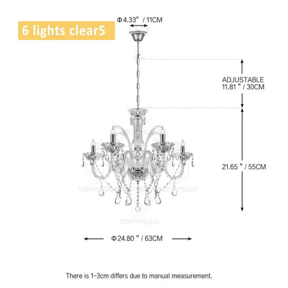 4/6/8/10/15 arms Lights Crystal Chandelier Pendant Ceiling Light Chandelier Lamp Living room light Vintage Home Lighting Indoor