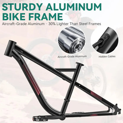 YITAHOME 26 Inch Mountain Bike for Men Women, 21-Speed Adult Bicycle, Double Disc Brake, Front Suspension Fork