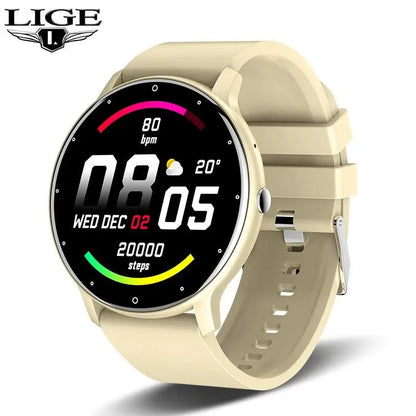 LIGE 2025 Smart watch Ladies Full touch Screen Sports Fitness watch IP67 waterproof Bluetooth For Android iOS Smart watch Female