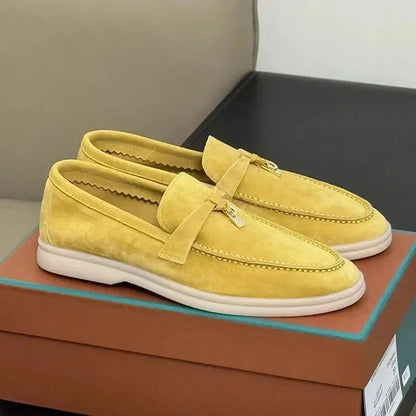 2025 Designer Shoes suonde leather women's loafers luxury men's shoes comfort shoes rubber soles women's flat loafers
