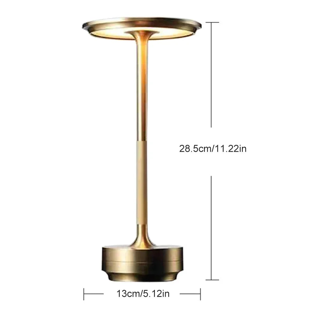 LED Desktop Lamp USB Touch Dimming Metal Recharge Night Light For Coffee Bar Restaurant Bedside Reading Decoration Table Lamps