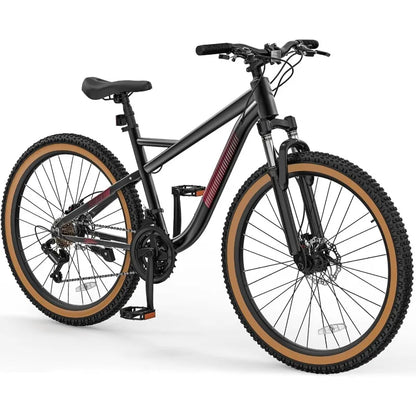 YITAHOME 26 Inch Mountain Bike for Men Women, 21-Speed Adult Bicycle, Double Disc Brake, Front Suspension Fork