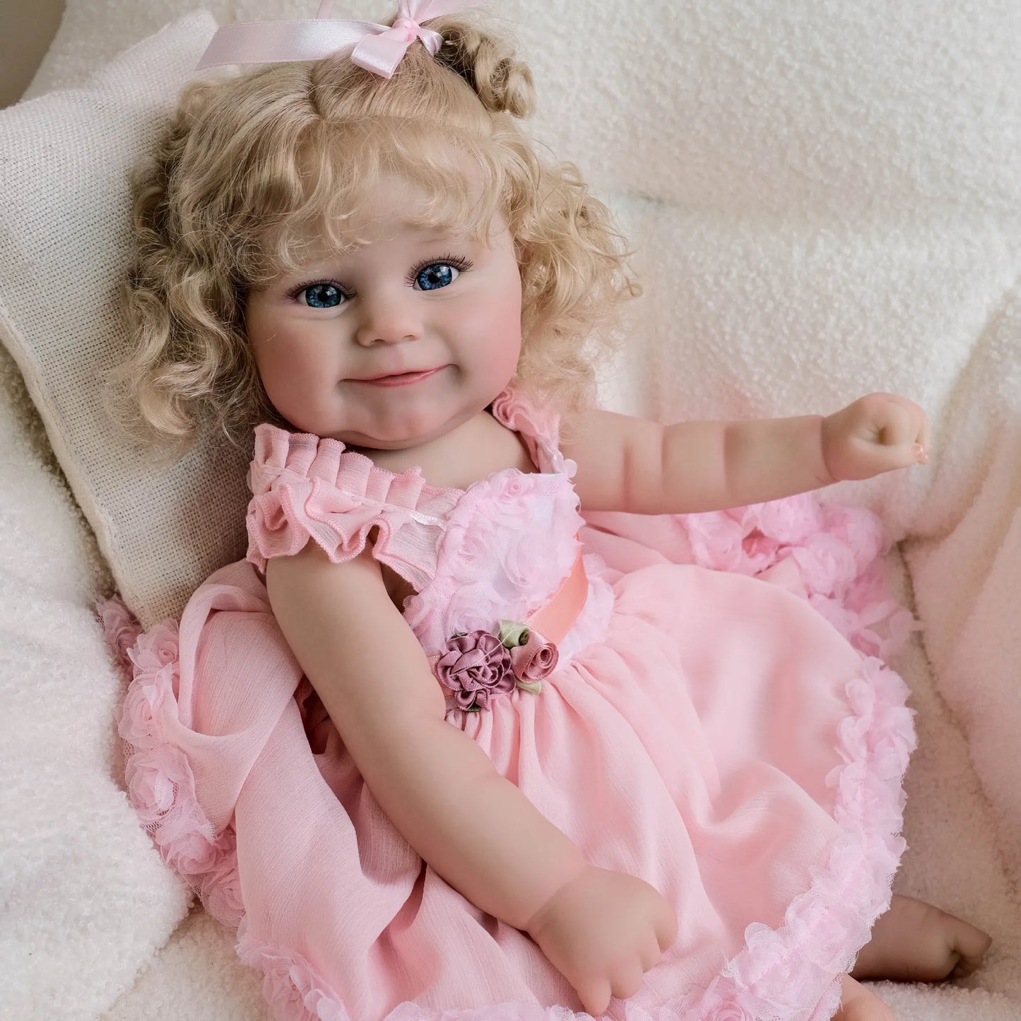 50cm Reborn Doll Baby Doll - Full Silicone Vinyl Girl Body - 20 Inch 3D Painted Skin Realistic Doll Toy Christmas Gift