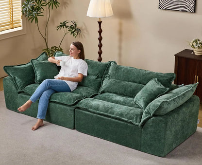 104" Sectional Sofa Couches 3 Seater Modular Sofa, Boneless Couch, Cloud Couch with Removable Cushion, Modular, Customized