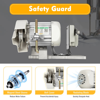 4500rpm 110V 600W Brushless Sewing Machine Servo Industrial Servo Motor for light to heavy-duty work ,straight stitch machines