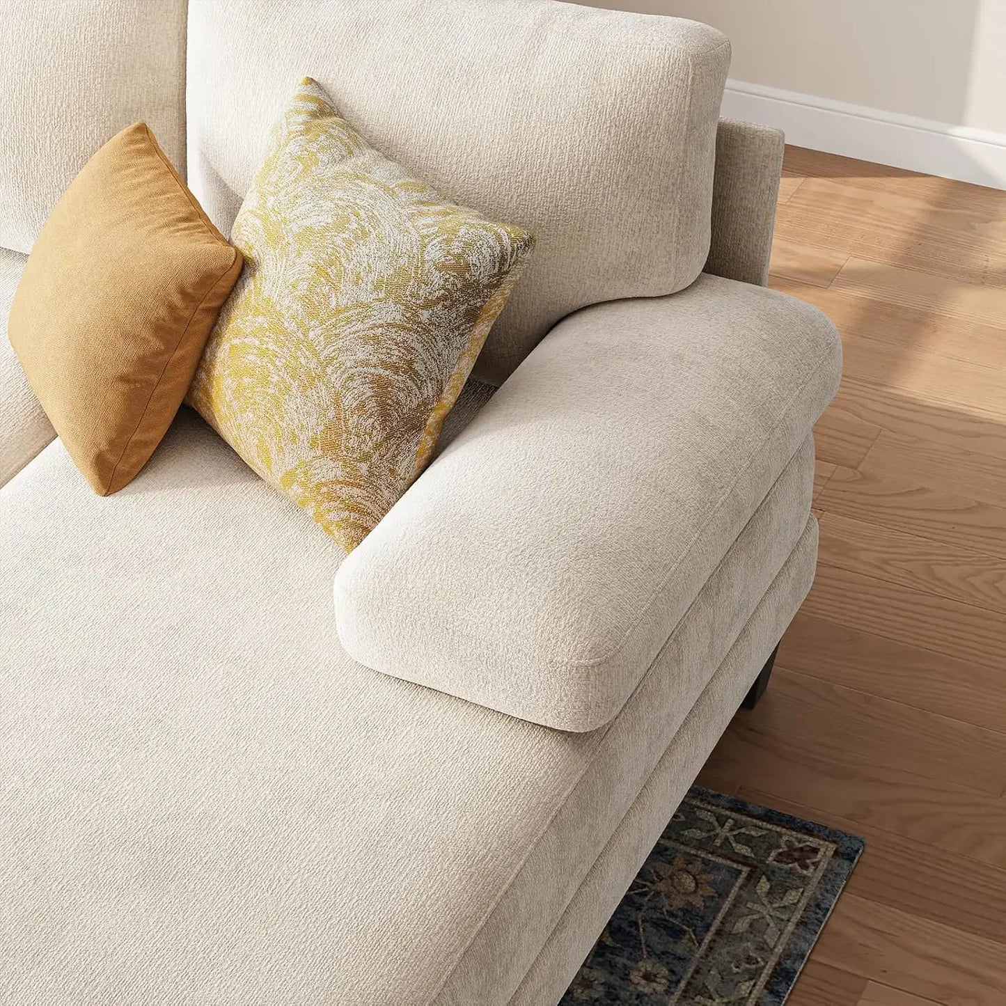 Sectional Couches for Living Room | 112 Inch U-Shaped Sectional Couch | 4 Seat Sofa Set with Double Chaise for, Customized