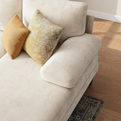 Sectional Couches for Living Room | 112 Inch U-Shaped Sectional Couch | 4 Seat Sofa Set with Double Chaise for, Customized