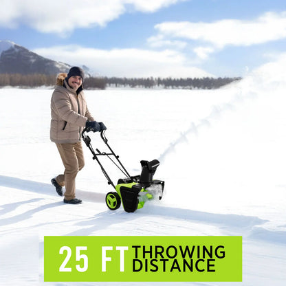 Deli Steelite 42V 20" Cordless Snow Blower – 850 Lbs/Min, Dual 4.0Ah Batteries & Charger Included – Effortless Snow Removal