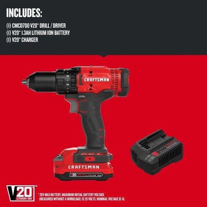 V20 Cordless Drill & Jig Saw Combo Kit, 2-Tool Set with Brushless Motor, Compact & Powerful
