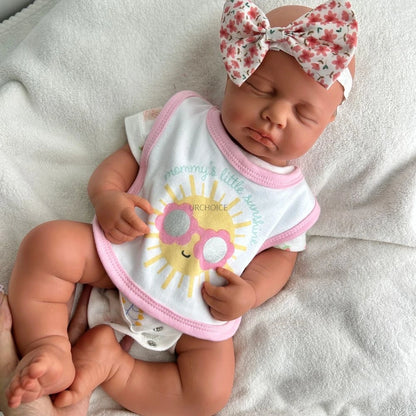 Artistic 20Inch Loulou Full Soft Silicone Reborn Baby Girl Lifelike Skin & Handmade Details Doll for Display Collectible Gift