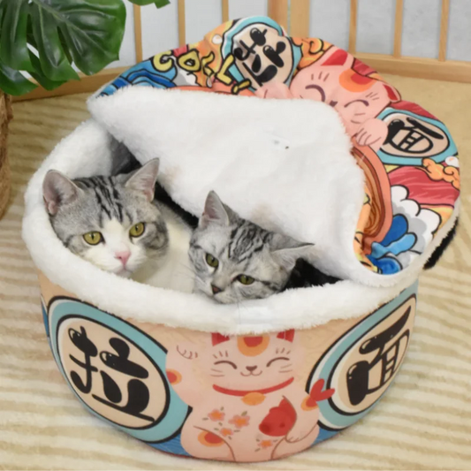 New Pet Dog Cat House Kennel Super Large Instant Noodle Warm Dog Cat Nest Beds Cushion Cup Cozy Nest