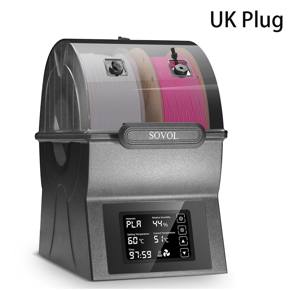 Sovol Filament Dryer SH02 Dry Box Filament Sealed Storage Box 3D Printer Spool Holder with PTC Heater Filament Dehydrator