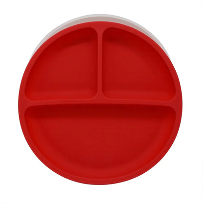 Unbreakable Silicone Divided Plate Anti-Slip Design Dishwasher Safe Food Grade Ideal Independent Eating No Mess Spill Prevention