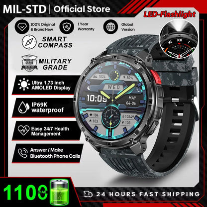 New T-Rex3 Ultra 1100mAh Battery Smart Watch GPS Track Compass IP69K Waterproof Sports tracker Outdoors Military Smartwatches