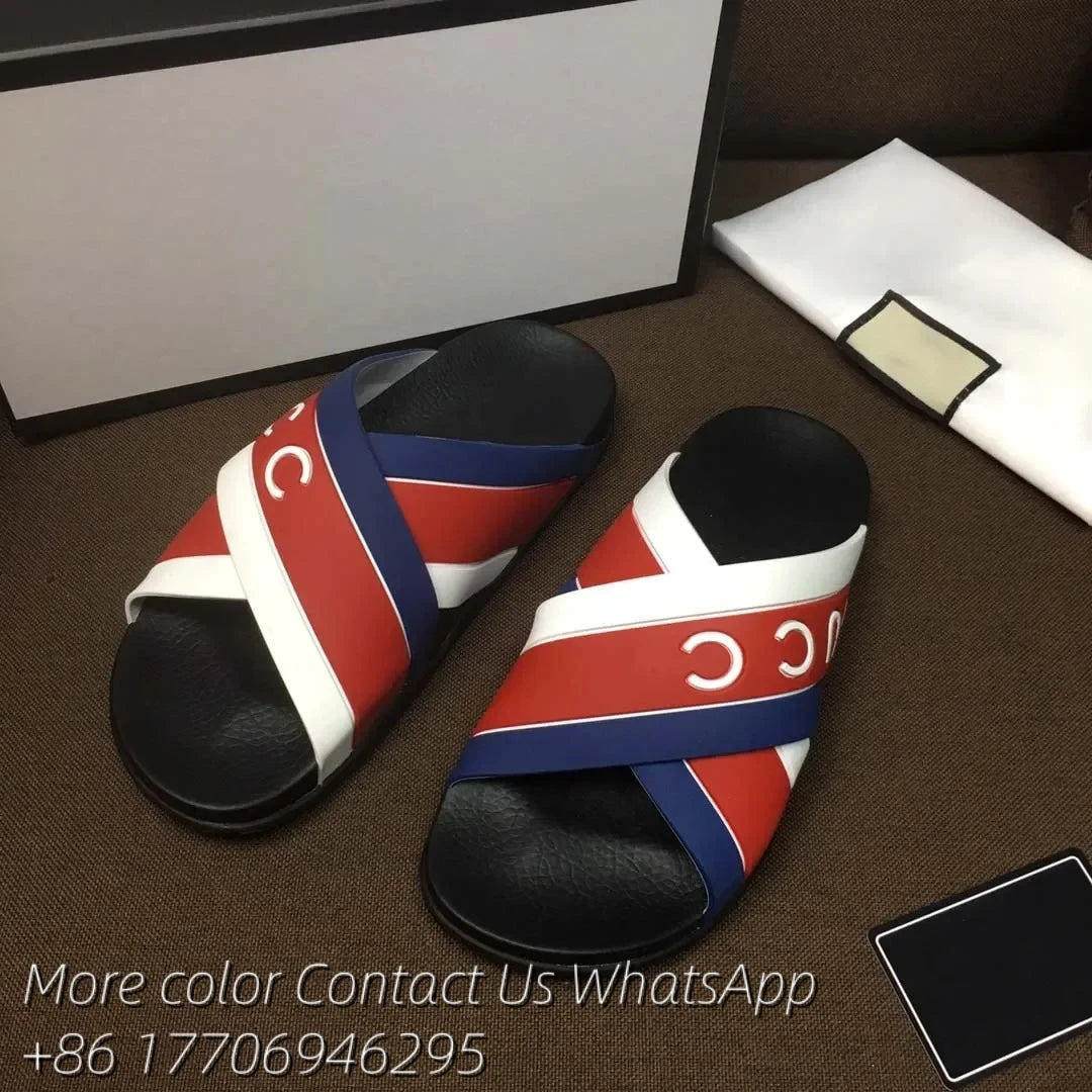 Designer Sandal Women Men Rubber Leather Slide Sandal Dress Shoe Wedges Sandal Beach Slippers Luxury Summer Platform