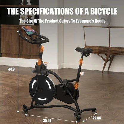 Exercise Bike Stationary Bikes for Home, Adjustable Resistance & Comfortable Seat Workout Bike, Quiet Indoor Cycling Bike with D