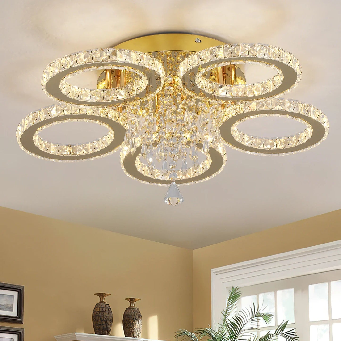 VETRULUS Led Ceiling Light Modern Home Decoration Crystal Chandelier Luxury Living Room Dining Gold Ceiling Lamp lighting