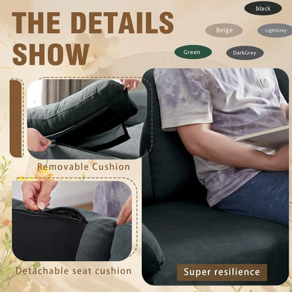 79" Convertible Sectional Sofa Sets, Modern L Shaped 3-Seat Couches with Reversible Chaise and Loveseat Sets for Living Room