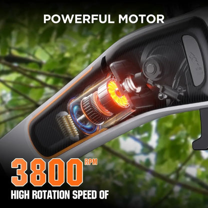 Cordless Pole Saw, 20V 2.5Ah Battery Pole Saws for Tree Trimming, 8-Inch Pole Saw Battery Powered 27.5ft/s Cutting Speed