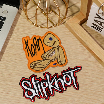 2Pcs Embroidery Iron-On Patches,Band Patches,Music Patches,Sewing Cloth Patch Applique Badge,For Coat,Hat,Pants,Clothing DIY Decor