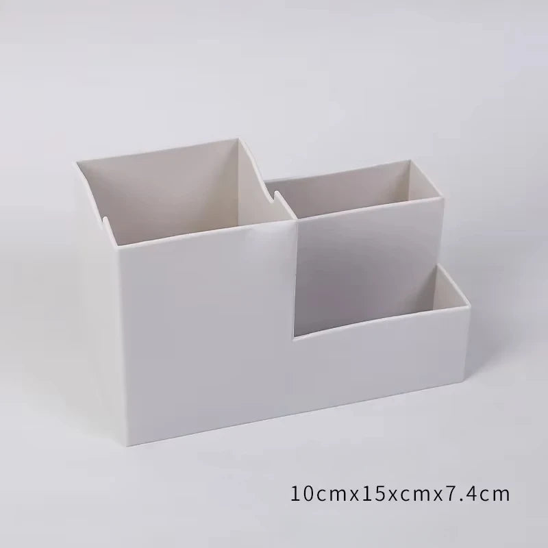 Multi-function Desktop Pen Holder School Supplies Storage Case Colorful Plastic Box Office Desk Accessories Pencil Organizer