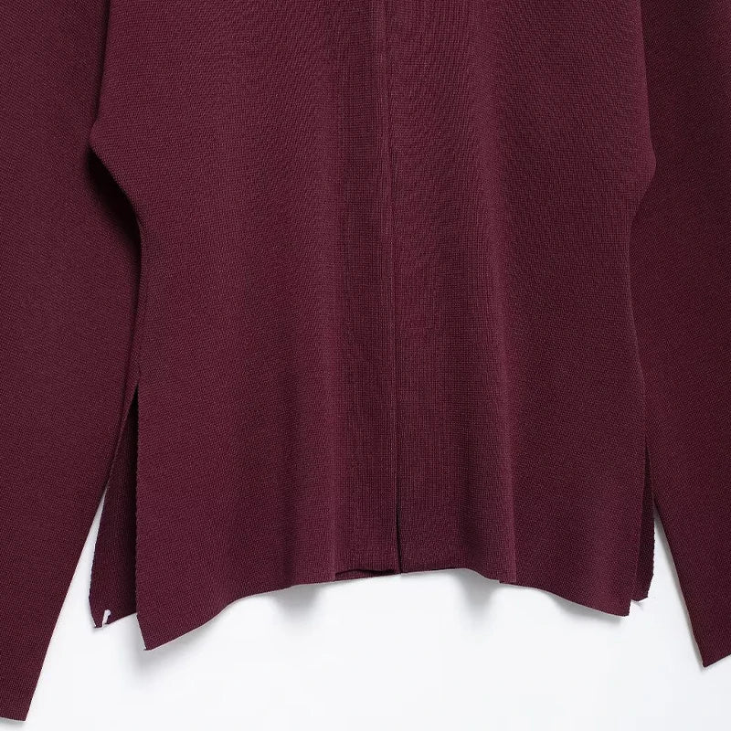 CLAZZAA Women Fashion Solid Single Breasted Knitted Sweater Vintage V-Neck Long Sleeves Female Chic Lady Outfits