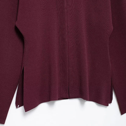 CLAZZAA Women Fashion Solid Single Breasted Knitted Sweater Vintage V-Neck Long Sleeves Female Chic Lady Outfits