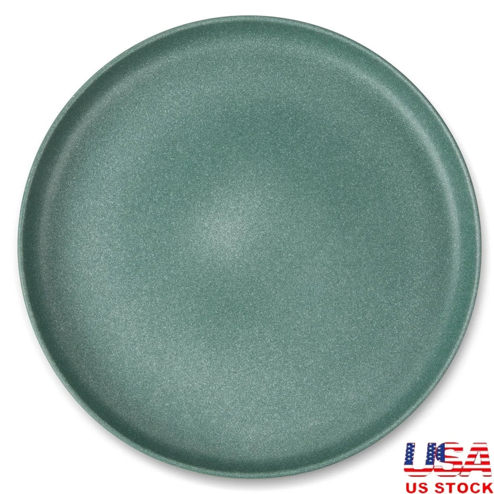 Stoneware Dinner Plate Round Solid Print Dishwasher Microwave Safe Casual and Elegant Tableware Kitchen Dining Home Decor 10.4