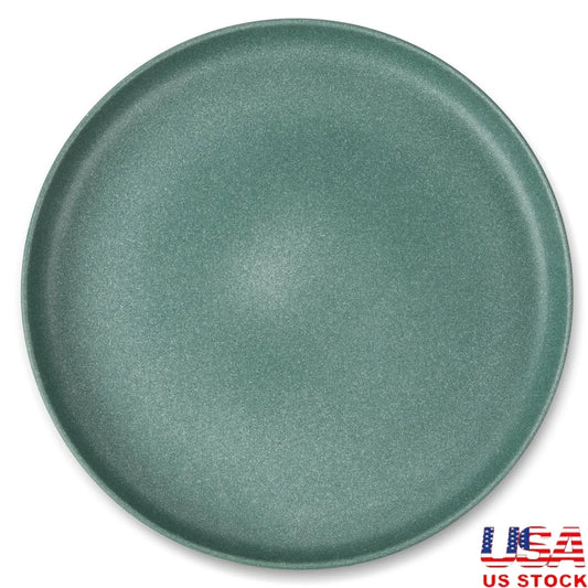 Stoneware Dinner Plate Round Solid Print Dishwasher Microwave Safe Casual and Elegant Tableware Kitchen Dining Home Decor 10.4