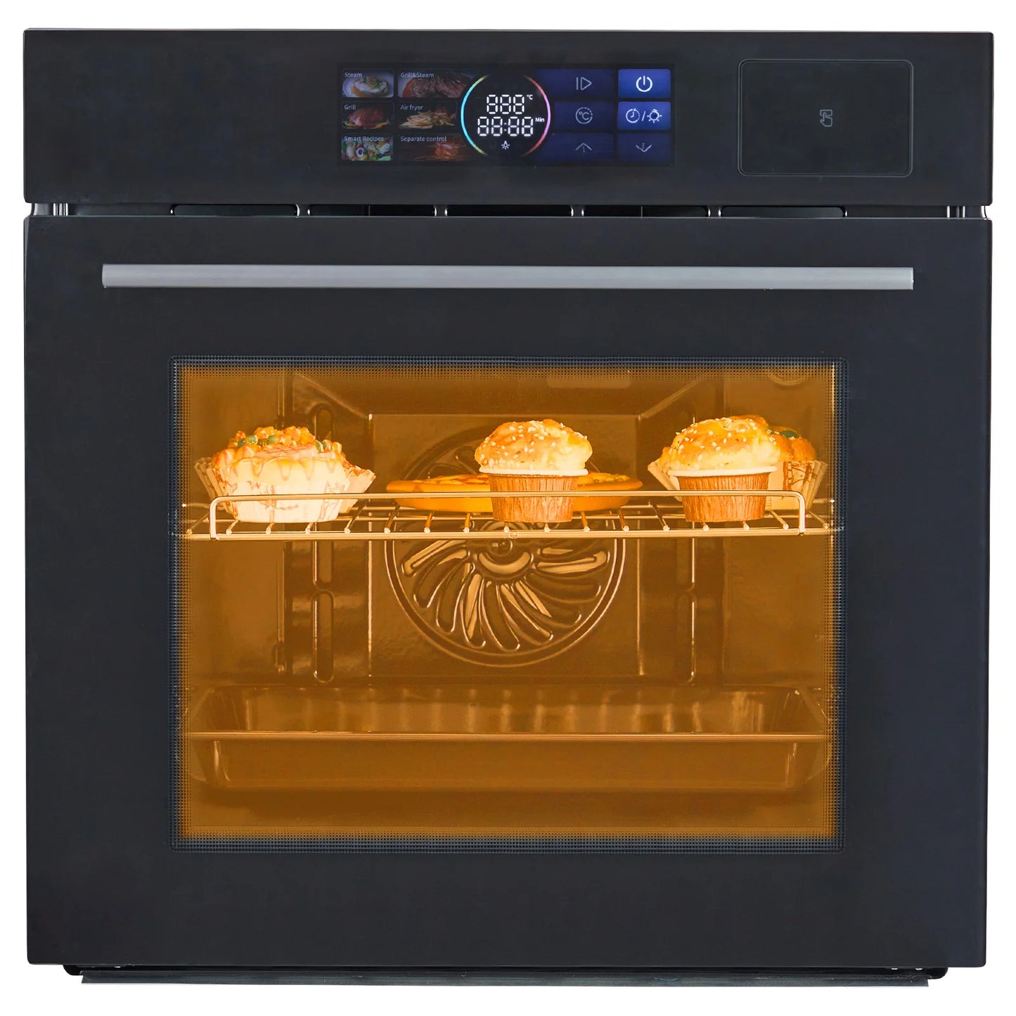 Single Wall Oven 24" with 2.5 Cu.Ft. Built-In Electric Oven, Touch Control, Triple-Layer Glass Door, Stainless Steel