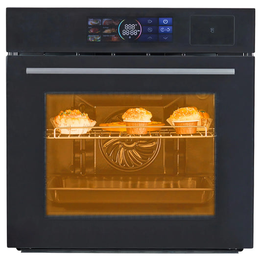 Single Wall Oven 24" with 2.5 Cu.Ft. Built-In Electric Oven, Touch Control, Triple-Layer Glass Door, Stainless Steel