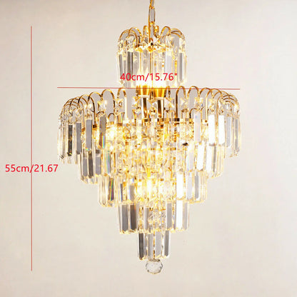 Luxury Crystal Chandelier Modern Ceiling Light Lamp Pendant Fixture Lighting Elegant Lighting Lamp E14 Decor