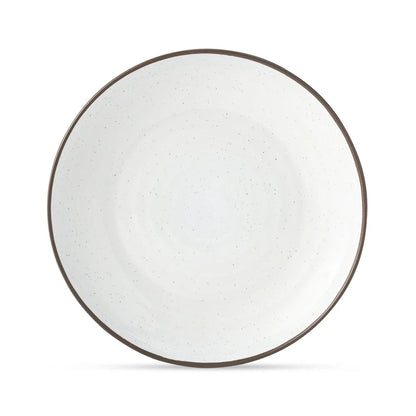 Ceramic Salad Plate Rustic Round Dinnerware Dishwasher Microwave Safe Serving Plate Perfect Appetizers Side Dishes Kitchen Table