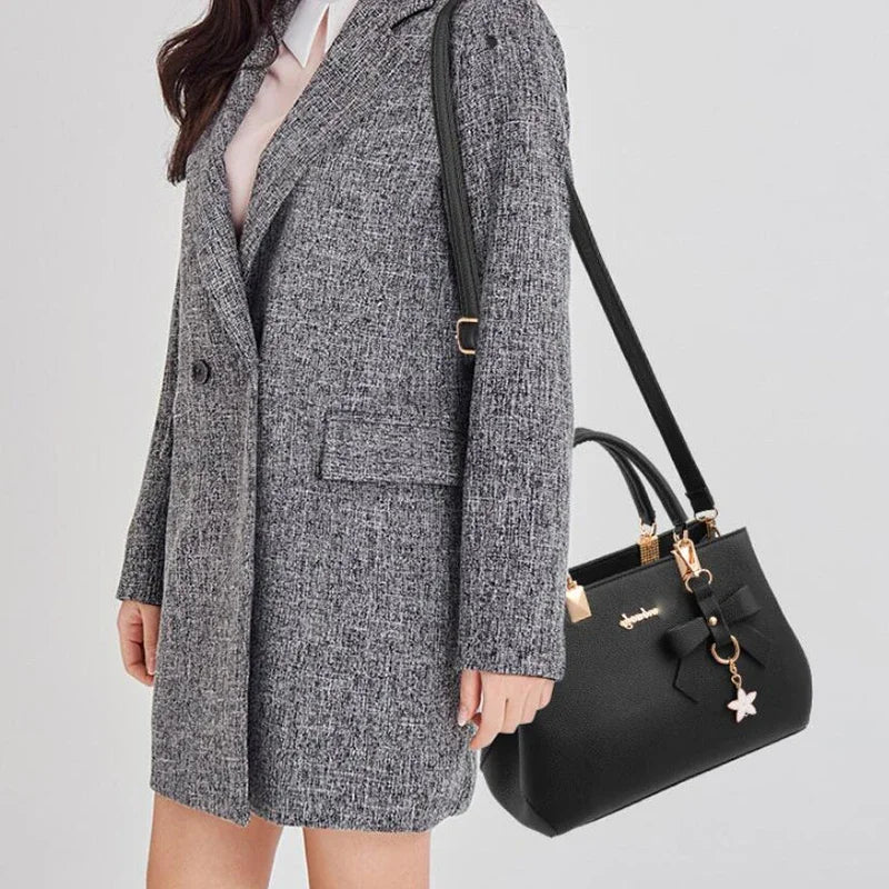 New  Elegant Shoulder Bag for Women Luxury Designer Handbags Female Bags Plum Bowknot Sweet Messenger Crossbody Bag