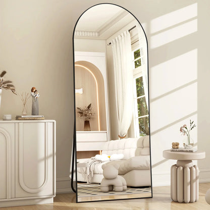 JHK 71"x26" Full Body Wall Mirror Standing Hanging or Leaning Wall-Mounted Mirrors with Stand Aluminum Alloy Frame Living Room