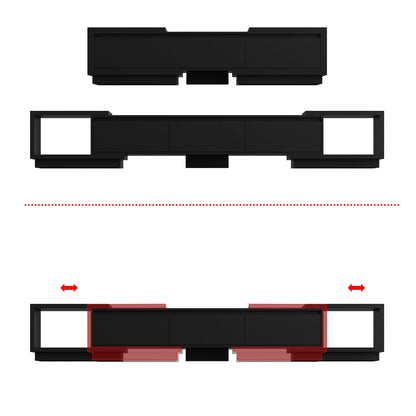 FUFU&GAGA Modern TV stand with 3 drawers, expandable TV console for TVs up to 120'', entertainment center for living room