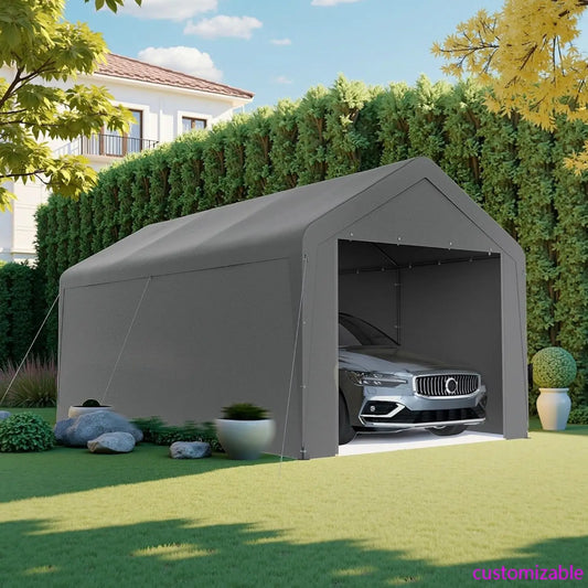10x20 Heavy Duty Portable Garage w/Removable Sidewalls & Roll-Up Door Car Canopy Party Tents Waterproof UV Resistant