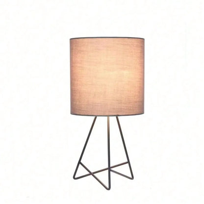 Table Lamp with Fabric Shade for Bedroom, Bedside for Nightstands, Table Lamp for Living Room,Suitable for Small Space